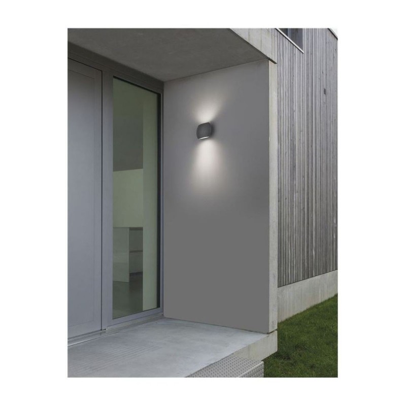 Applique Murale Extérieure COMO Gris Foncé LED 2x3 W H11 NOVA LUCE 741662