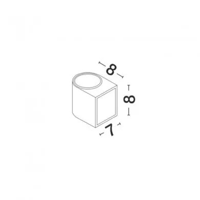 Applique Murale Extérieure NERO Blanc GU10 35 W H8 NOVA LUCE 910021