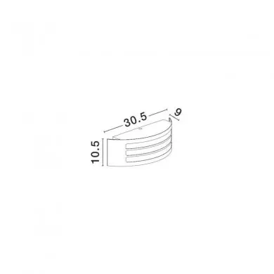Applique Murale Extérieure ZENITH Gris Foncé & Blanc E27 16 W H10,5 NOVA LUCE 713113