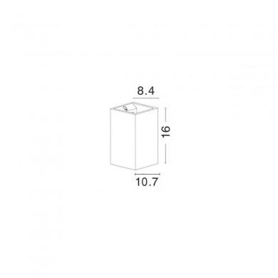 Applique Murale Extérieure CADMO Gris LED 2x3 W L10,7 NOVA LUCE 9162122