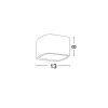 Applique Murale Extérieure ZERINO Gris LED 6 W H8 NOVA LUCE 9161989
