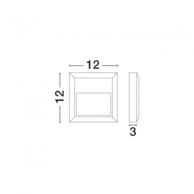 Applique Murale Extérieure PULSAR Gris Foncé LED 2 W H12 NOVA LUCE 811201