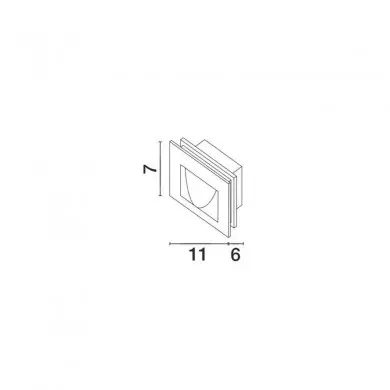 Encastrable Mural Extérieur KRYPTON Blanc LED 3 W H7 NOVA LUCE 726402