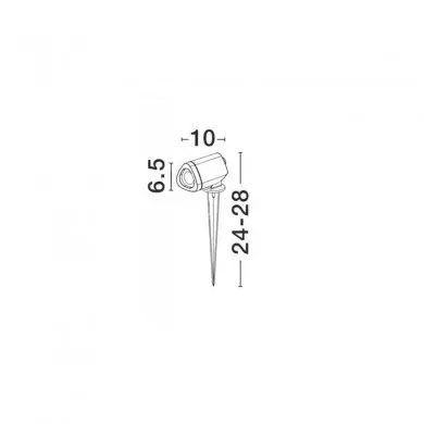 Projecteur à piquer Extérieur INSIDE Noir LED 7 W NOVA LUCE 9010005