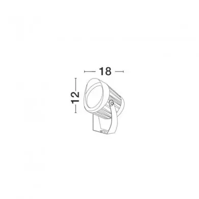 Projecteur Extérieur NORTH Noir LED 20 W NOVA LUCE 9240678