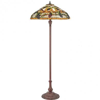 Lampadaire Art Deco Tiffany VIGNE 2xE27 D55 MYTIFFANY 55961+PFL10