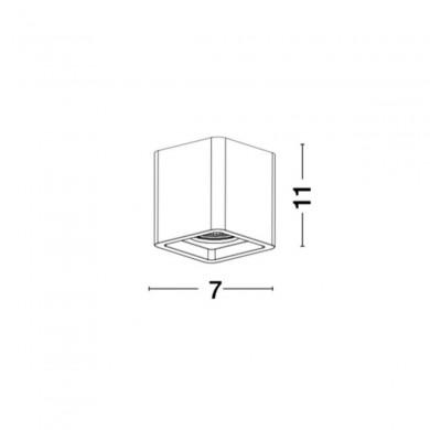 Plafonnier NEVIO Blanc GU10 10 W H11 NOVA LUCE 4192401