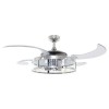 Ventilateur de plafond Classic 122cm Chromé Rétractable BOUTICA DESIGN 212926