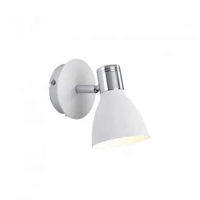 Applique Murale Huseby 1x40W E14 Chromé Blanc MARKSLOJD 103064