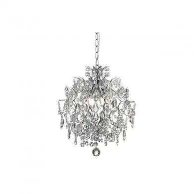 Lustre Pampilles Haringe 3x40W E14 Chromé Transparent MARKSLOJD 104787