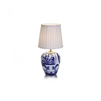 Lampe Abat-Jour Goteborg 1x40W E14 Bleu Blanc MARKSLOJD 104999