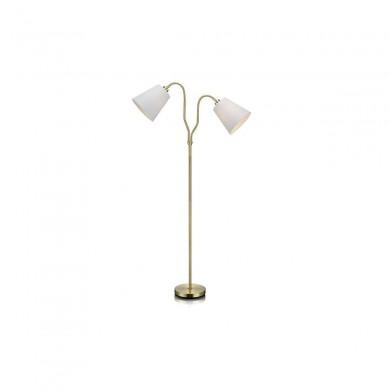 Lampadaire Modena 2x60W E27 Laiton Blanc MARKSLOJD 105274