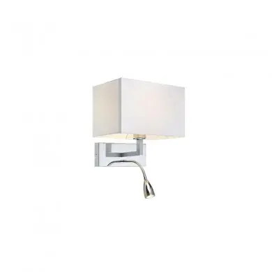 Applique Liseuse murale Savoy 1x60W E27 3W LED Chromé Blanc MARKSLOJD 106307