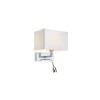 Applique Liseuse murale Savoy 1x60W E27 3W LED Chromé Blanc MARKSLOJD 106307