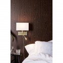 Applique Liseuse Murale Savoy 1x60W E27 & 3W LED Laiton Blanc