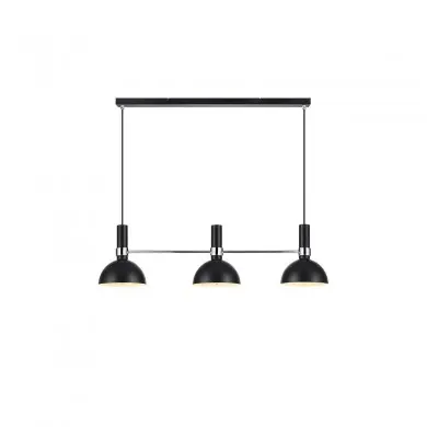 Suspension Larry 3x60W E27 Noir Chromé Noir MARKSLOJD 106855