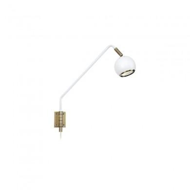 Applique Déportée Coco 35W GU10 Laiton Blanc MJ_106872 106872 Applique Déportée Coco 35W GU10 Laiton Blanc MARKSLOJD 106872