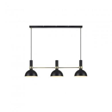 Suspension Industrielle Larry 3x60W E27 Noir Laiton Antique Noir MARKSLOJD 106971