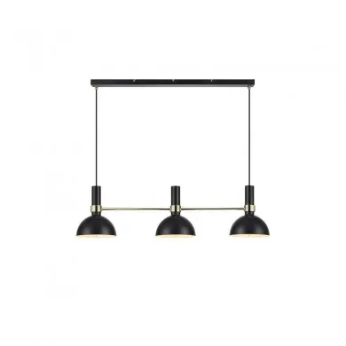 Suspension Industrielle Larry 3x60W E27 Noir Laiton Antique Noir MARKSLOJD 106971