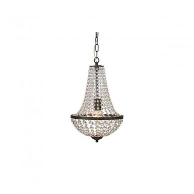 Lustre Pampilles Granso 1x60W E27 Noir Transparent MARKSLOJD 107026