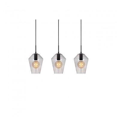 Suspension Retro 3x60W E27 Noir Gris MARKSLOJD 107132