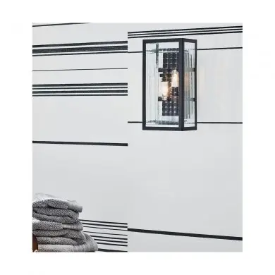 Applique Murale Fulham 2x28W G9 Noir Transparent MJ_107182 107182 Applique Murale Fulham 2x28W G9 Noir Transparent MARKSLOJD 107182