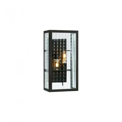 Applique Murale Fulham 2x28W G9 Noir Transparent MJ_107182 107182 Applique Murale Fulham 2x28W G9 Noir Transparent MARKSLOJD 107182