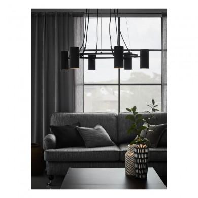 Suspension Industrielle Porto 6x12W GU10 Noir MARKSLOJD 107357