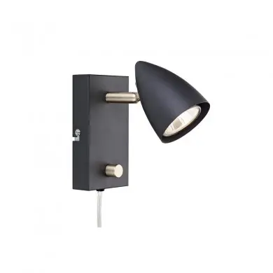 Applique Tête de Lit Ciro 1x7W GU10 Noir H13 MJ_107407 107407 Applique Tête de Lit Ciro 1x7W GU10 Noir H13 MARKSLOJD 107407