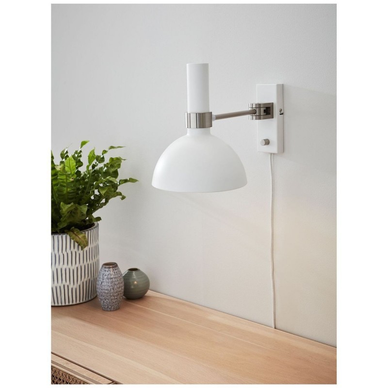 Applique Murale Larry 1x60W E27 Acier Blanc MARKSLOJD 107499