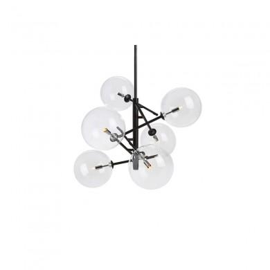 Suspension Andrew 6x5W G9 Noir Transparent MARKSLOJD 107748