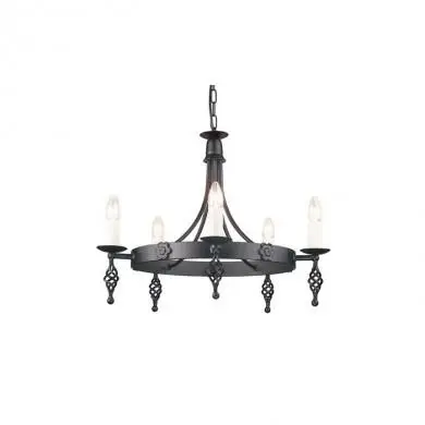 Lustre Belfry 5x60W Noir ELSTEAD LIGHTING by5
