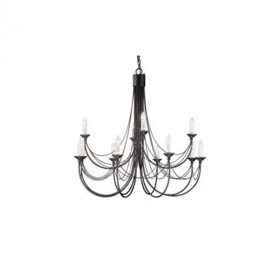Lustre Carisbrooke 12x60W Noir ELSTEAD LIGHTING cb12blk
