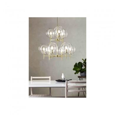 Lustre Crown 9x20W E14 Laiton Transparent MARKSLOJD 107920