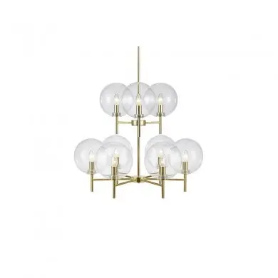 Lustre Crown 9x20W E14 Laiton Transparent MARKSLOJD 107920