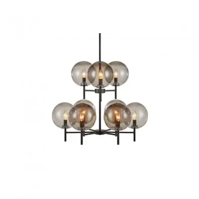 Lustre Crown 9x20W E14 Noir Fumé MARKSLOJD 107921