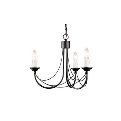 Lustre Carisbrooke 3x60W Noir ELSTEAD LIGHTING cb3blk