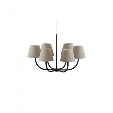 Lustre Abat Jour Cozy 6x25W E14 Noir Beige MJ_107999 107999 Lustre Abat Jour Cozy 6x25W E14 Noir Beige MARKSLOJD 107999