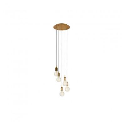 Suspension Industrielle Bronx 5x60W E27 Bronze MARKSLOJD 108100