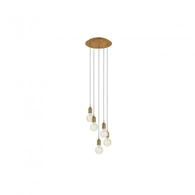 Suspension Industrielle Bronx 5x60W E27 Bronze MARKSLOJD 108100