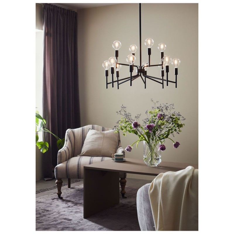 Lustre Regent 12x40W E14 Noir MARKSLOJD 108107