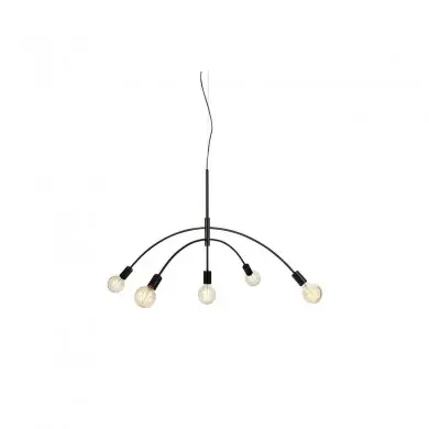 Suspension Crux 5x40W E27 Noir MJ_108282 108282 Suspension Crux 5x40W E27 Noir MARKSLOJD 108282