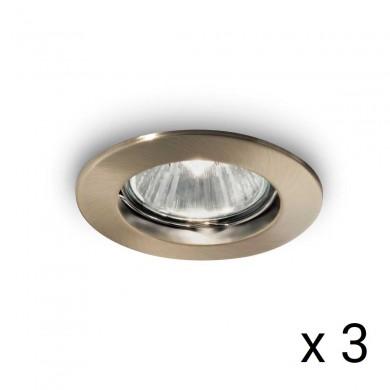 Spot JAZZ (x3) Laiton vieilli 1x50W IDEAL LUX 83124