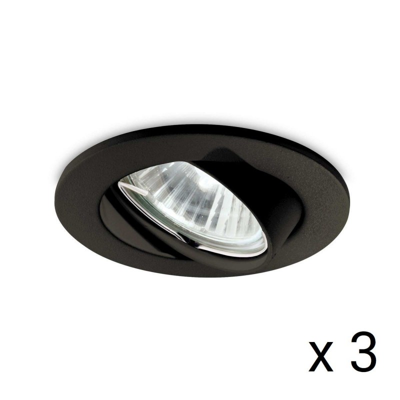 Encastré (x3) SWING Noir 1xGU10 50W IDEAL LUX 243825