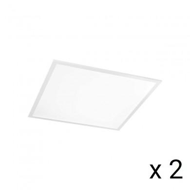 Encastré (x2) LED PANEL Blanc LED 38,5W CRI90 3000K IDEAL LUX 246390