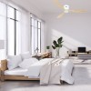 Ventilateur Plafond Eco Plano Bois 132cm Blanc Bois naturel WiFi CASAFAN 313292