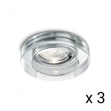 Spot (x3) BLUES Rond Transparent 1x50W IDEAL LUX 083254
