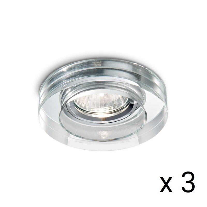 Spot (x3) BLUES Rond Transparent 1x50W IDEAL LUX 083254