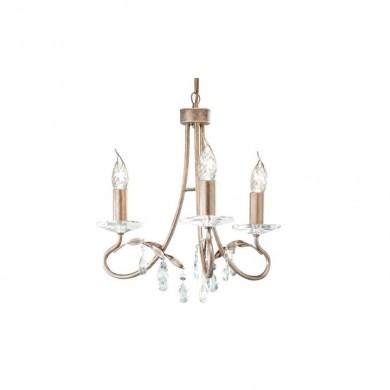 Lustre Christina 3x60W Argent doré ELSTEAD LIGHTING crt3