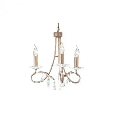 Lustre Christina 3x60W Argent doré ELSTEAD LIGHTING crt3